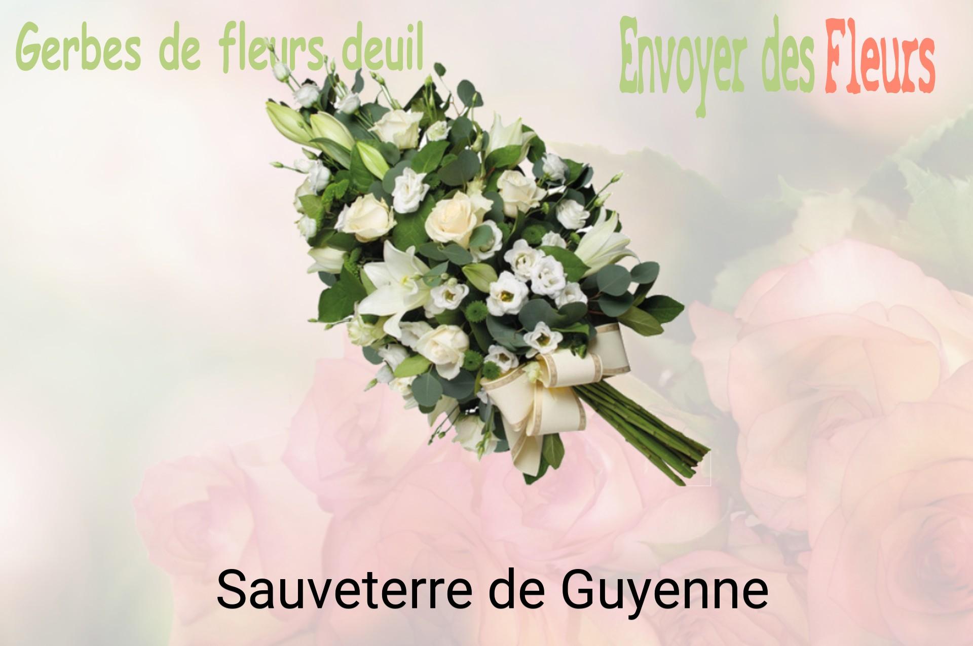 Gerbe de fleurs de deuil livrée à Sauveterre-de-Guyenne